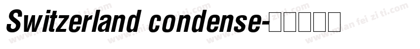 Switzerland condense字体转换